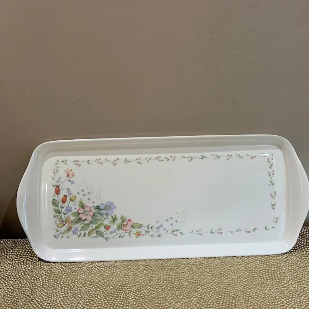 Vintage Melamine Floral Tray
